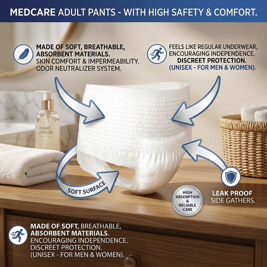 Medcare Adult Pull-Up Pants XL – High Absorbency - Unisex