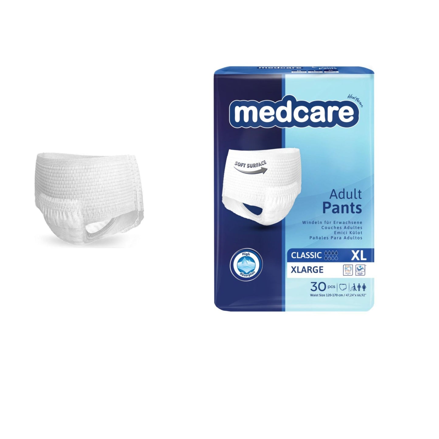 Medcare Adult Pants Extra Large(39.37" – 59.05")