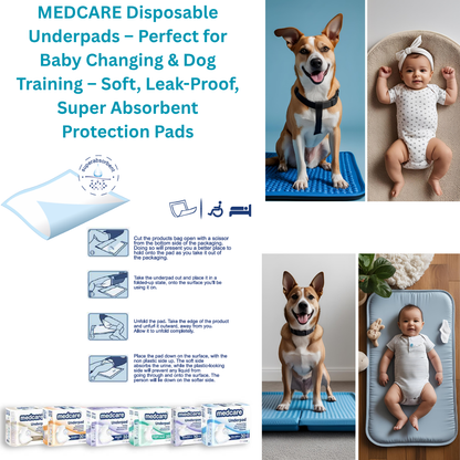 Medcare Regular (Normal) Underpad 24x35 – Soft & Waterproof, 30-Pack