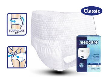 Medcare Adult Pull-Up Pants Medium – Leak Protection - Unisex