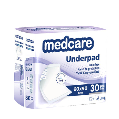 Medcare Regular (Normal) Underpad 24x35 – Soft & Waterproof, 30-Pack