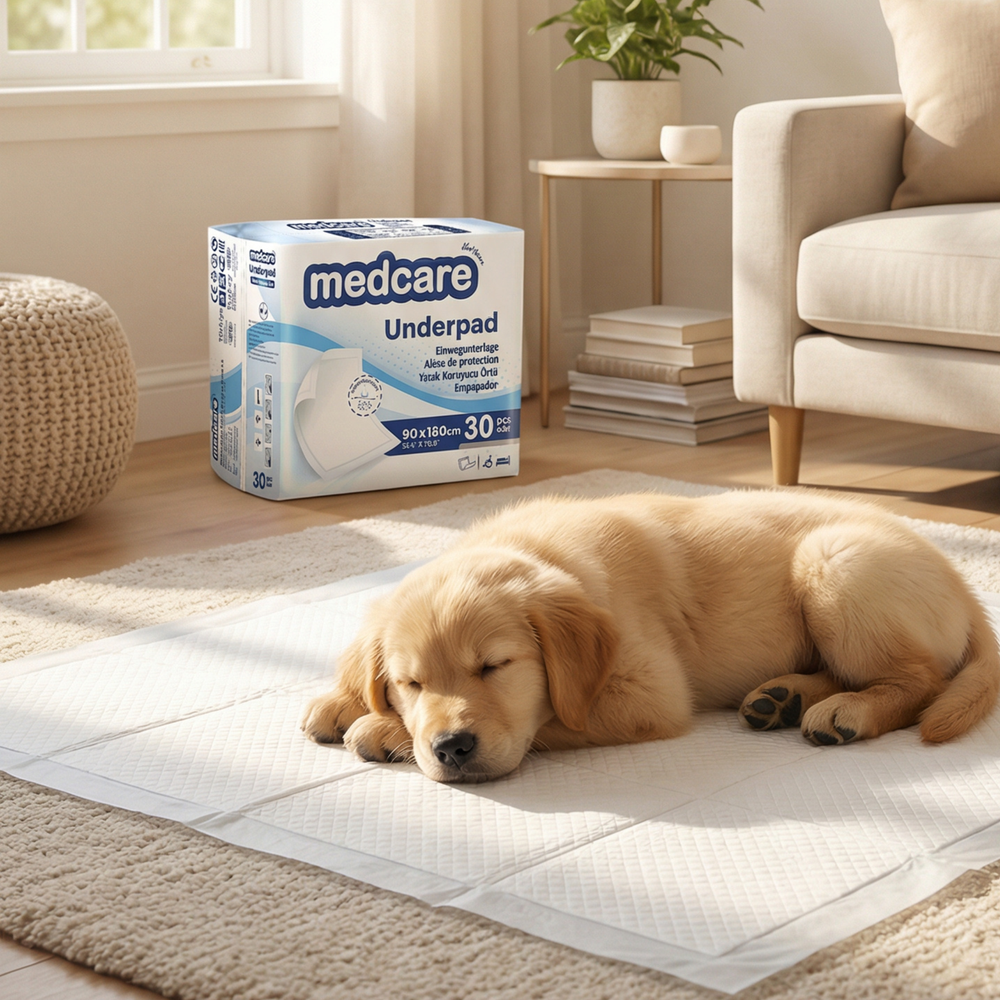 Medcare Underpad  / Dog Training Pad 35x71 – Extra Large, 30-Pack