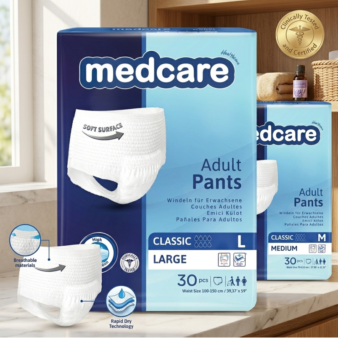 Medcare Adult Pull-Up Pants Medium – Leak Protection - Unisex