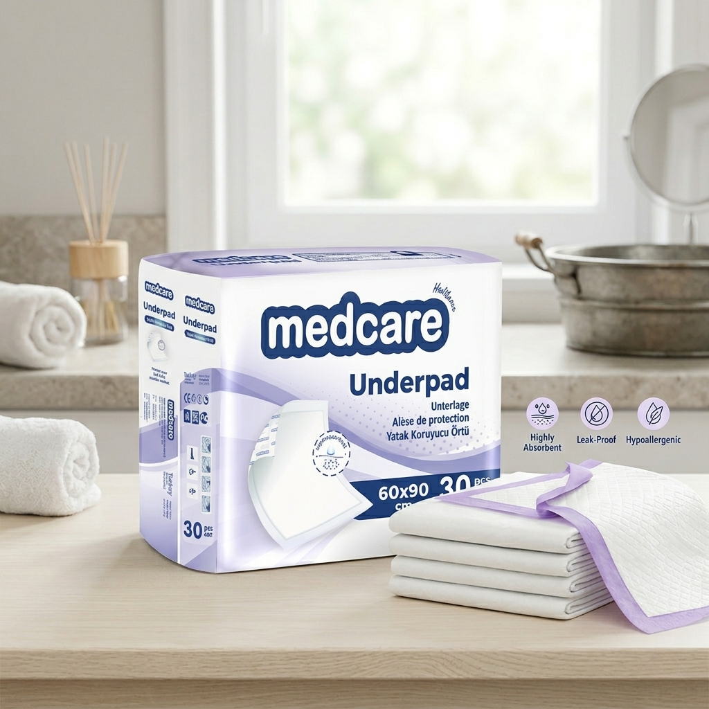 Medcare Regular (Normal) Underpad / Dog Training Pad 24x35 – Soft & Waterproof, 30-Pack
